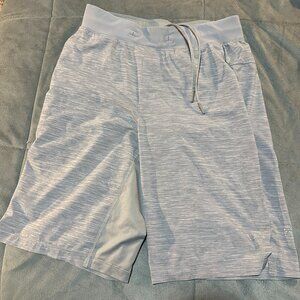 Lululemon men's running shorts 9" inseam, size small, light gray